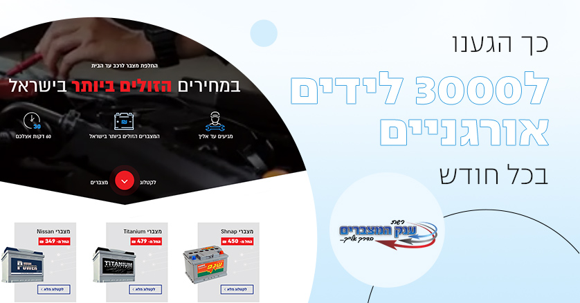 כך הגענו ל3000 לידים אורגניים